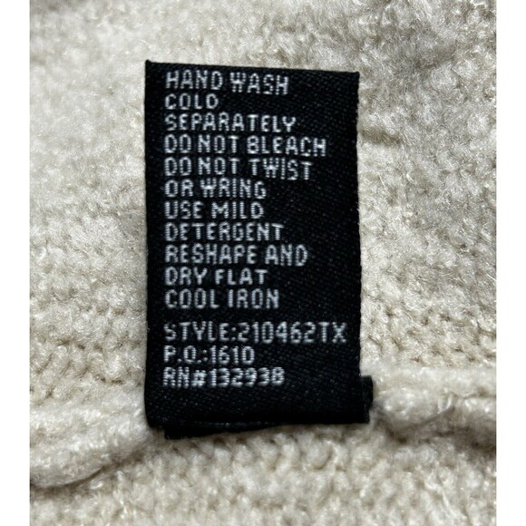 Cliche Womens Floral‎ Embroidered Wool Blend Beige Sweater Fuzzy Knit Curvy 1X - Picture 10 of 10